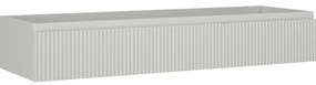 Mexen Rivel szafka łazienkowa podumywalkowa 140 cm, 1 szuflada, ryflowana , szara mat - 91A20-14023-1-BF62