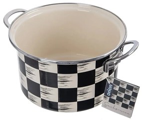 Orion Emaliowany garnek Szachownica Lem, 3 l,średnica 20 cm