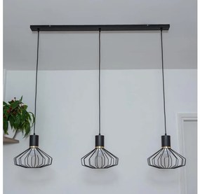 Lampa wisząca SOLANO na lince 3xE27/15W/230V czarny/złoty