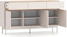 Komoda DUMI 05 3D3S 154 kaszmirowa/dąb cremona  ML MEBLE