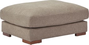 Puf z teksturowanej tkaniny w kolorze taupe SPERONE