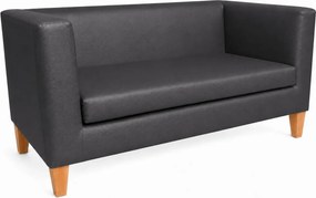 Sofa Monaco : Kolor nogi - Drewno, Kolor tkaniny - EKO-SKÓRA - 23D, Typ tkaniny - Eko-skóra , Wysokość nogi - 15 cm