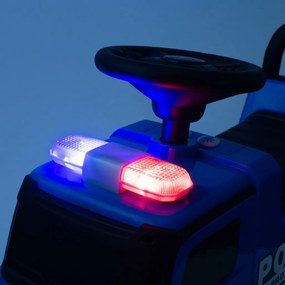 Baby Mix Odpychacz dla dzieci z dźwiękiem Mercedes Policja, niebieski