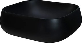 Czarna kwadratowa umywalka nablatowa F7-F11