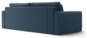 Ciemnoniebieska rozkładana sofa ze schowkiem 238 cm Belfast – Cosmopolitan Design