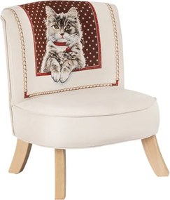 Żakardowy fotel dziecięcy Somebunny Kotek w kropki