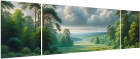 Obraz - Zielony krajobraz (170x50 cm)