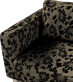 Pokrowiec na sofę Karlstad 3-osobową nierozkładaną, krótki kolor beżowy tkanina strukturalna, wzorzysta