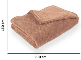 Brązowy koc z mikropluszu 150x200 cm Pippa – Tiseco Home Studio