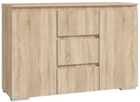 Komoda z szufladami i półkami dąb sonoma 120 cm Z2-W99