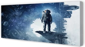 Fotoobraz na płótnie Miasto Mechanizmów i Postać