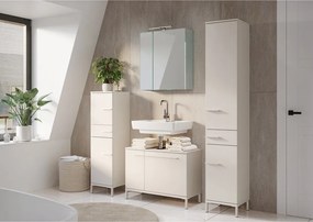 Kremowa szafka pod umywalkę z matowym wykończeniem 80x59 cm Laurino – Germania