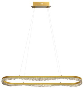 Lampa wisząca złota, kryształki PRECIOSA 45W LED