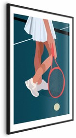 Plakat Tenisistka 60x90 cm z ramą czarną z marginesem ARTGEIST B