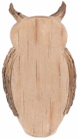 Jesienna dekoracja Sowa z oświetleniem, 21 x 12 x37 cm, magnez, imitacja drewna