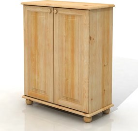 Komoda z litego drewna Emil 2D na kulach