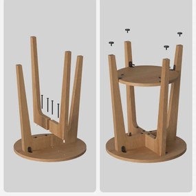 Stolik kawowy NORDIC, 40×50cm, brązowa Vasagle