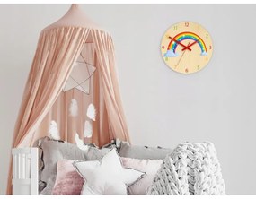 Zegar ścienny cichy do pokoju dziecięcego drewniany nowoczesny dekoracyjny