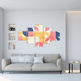 Obraz - Abstrakcja z wzorami retro (125x70 cm)