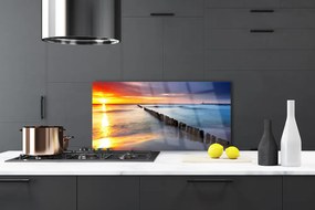 Panel Szklany Blask Słońca na Morskiej Tafli