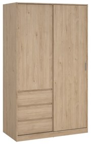Szafa w dekorze dębu z drzwiami przesuwnymi w naturalnym kolorze 119x200x60 cm Naia – Tvilum