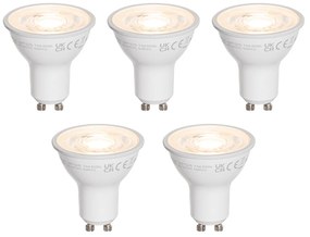 Zestaw 5 żarówek LED GU10 50 mm przezroczystych 7,5 W 800 lm 3000 K