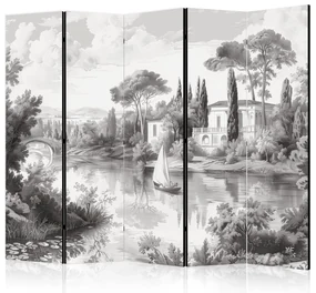 Parawan akustyczny Pejzaże 225x172 cm 5-częściowy szary ARTGEIST B