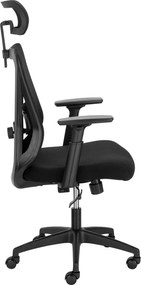 Krzesło biurowe z oparciem siatkowym Ergobit, zgodne z normą BHP