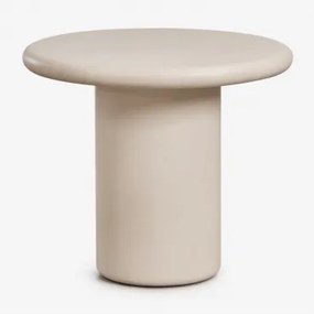 Okrągły Stół Ogrodowy Z Cementu Namara Ø90 Cm & Tapioka Beżowa - Sklum