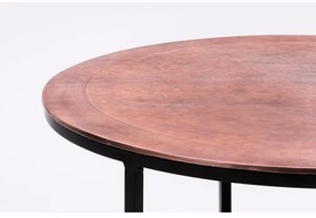 Miedziane metalowe okrągłe stoliki zestaw 2 szt. ø 75 cm Talca – Light &amp; Living
