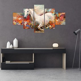 Obraz - Malowanie konia (125x70 cm)