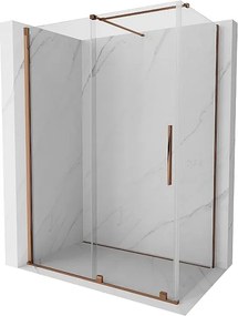 Mexen Velar kabina prysznicowa rozsuwana 140 x 75 cm, transparent, różowe złoto - 871-140-075-01-60