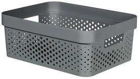 Szary koszyk Curver Infinity Dots, 11 l