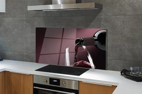 Panel szklany do Kuchni Głęboki Purpurowy Kolor Wina