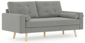 Szara sofa 3-osobowa MANDI VELVET