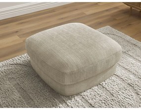 Beżowy podnóżek z tkaniny szenilowej Leonore – Bobochic Paris