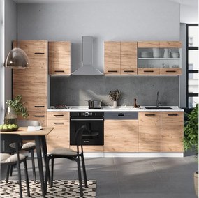 Aneks kuchenny gold power dąb/biały 300x60x81.6 r-line