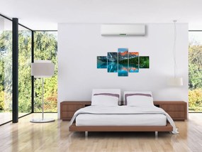 Obraz turkusowego jeziora (125x70 cm)
