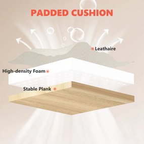 HOMCOM Wysokie krzesło biurowe z masażem wibracyjnym i podgrzewaniem, ergonomiczne, regulowane, z podnóżkiem, kremowobiały | Aosom PL