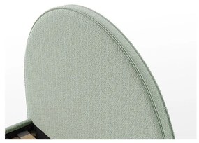 Zielone tapicerowane łóżko dwuosobowe ze schowkiem i stelażem 140x200 cm Moon – Vipack