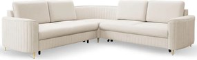 Narożnik LAREN nowoczesna sofa z funkcją spania pojemnik na pościel lewa strona CASTEL 03 251x251x85 cm