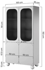 Witryna Sonatia II do salonu 100 cm - kaszmir