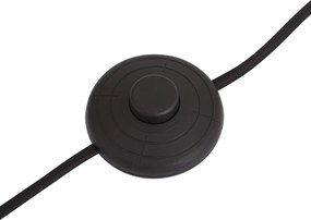 Lampa podłogowa vintage drewniana z beżowym abażurem z papierowego sznurka 50/50/25 - Tripod Classic