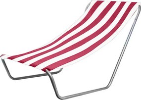 Składany leżak plażowy SAND, ciemnoróżowe paski