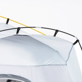 Outsunny Pop Up Namiot kopułowy dla 4 osób lekki, stabilny wodoodporny UV 50+ z drzwiami i oknami, plandeka