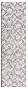 Dywan odpowiedni na zewnątrz w kolorze kości słoniowej 66x230 cm Elm Leaf – Flair Rugs