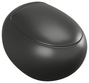 Toaleta podwieszana z czarnej matowej ceramiki - HURO II