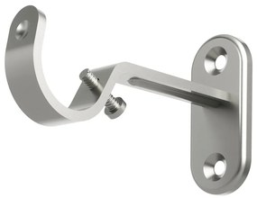 Stalowy regulowany karnisz w kolorze matowego srebra 107 - 305 cm Flute – Umbra