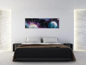 Obraz - Malowany wszechświat (170x50 cm)