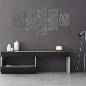 Obraz - Szare liście palmy (125x70 cm)